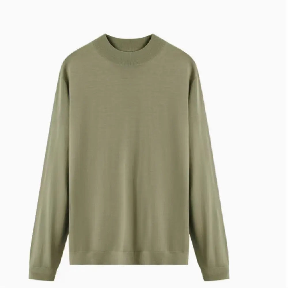 Self-heating Solid Color Basic Half Turtleneck Men's Sweater Prendersons