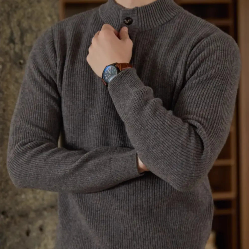 Slim Fit Turtleneck Sweater – Neutral Tones | Casual Knitwear | Pure Wool Warmth