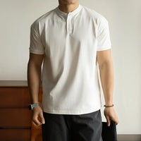 American Casual Henry Collar Breathable Thin Short Sleeve Prendersons