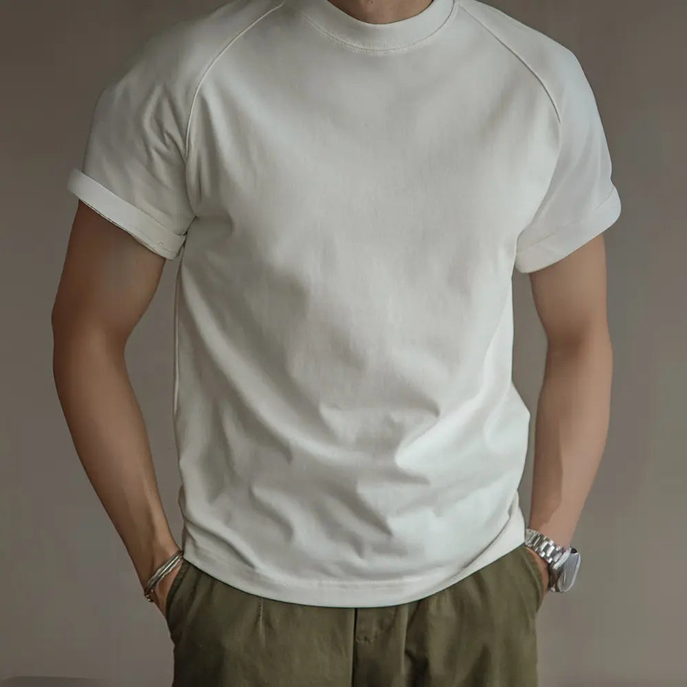 Slim fit heavyweight sleeveless tee - white