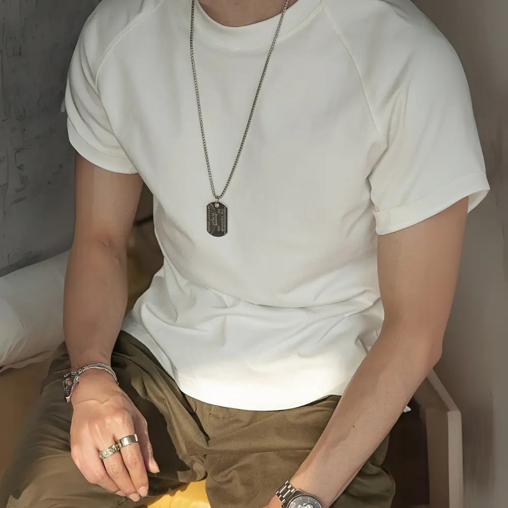 Men’s fleece-lined cotton T-shirt