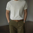 Slim fit heavyweight sleeveless tee - white