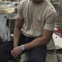 Italian knit round neck t shirt