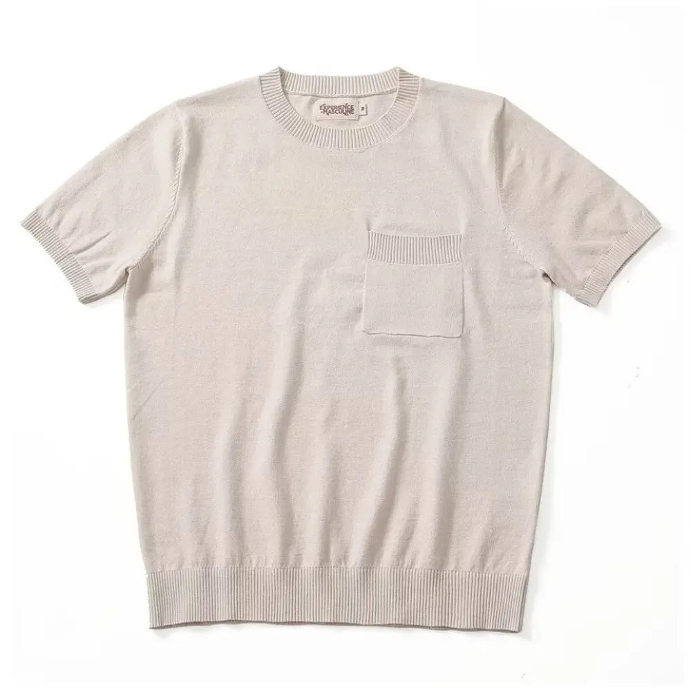 Italian knit round neck t shirt
