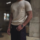 Italian knit round neck t shirt