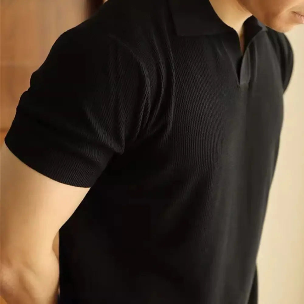 American Polo V Neck T Shirts for Men – Black 