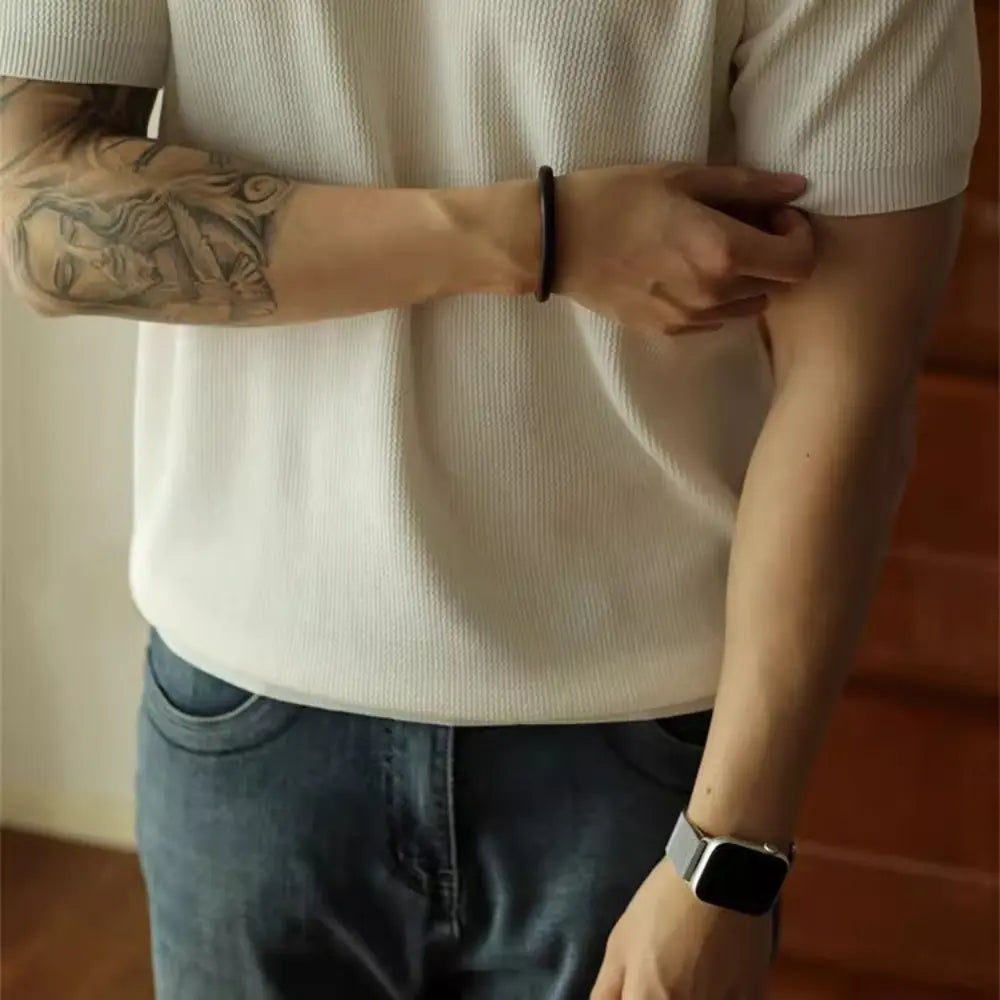 White v neck t shirts for men