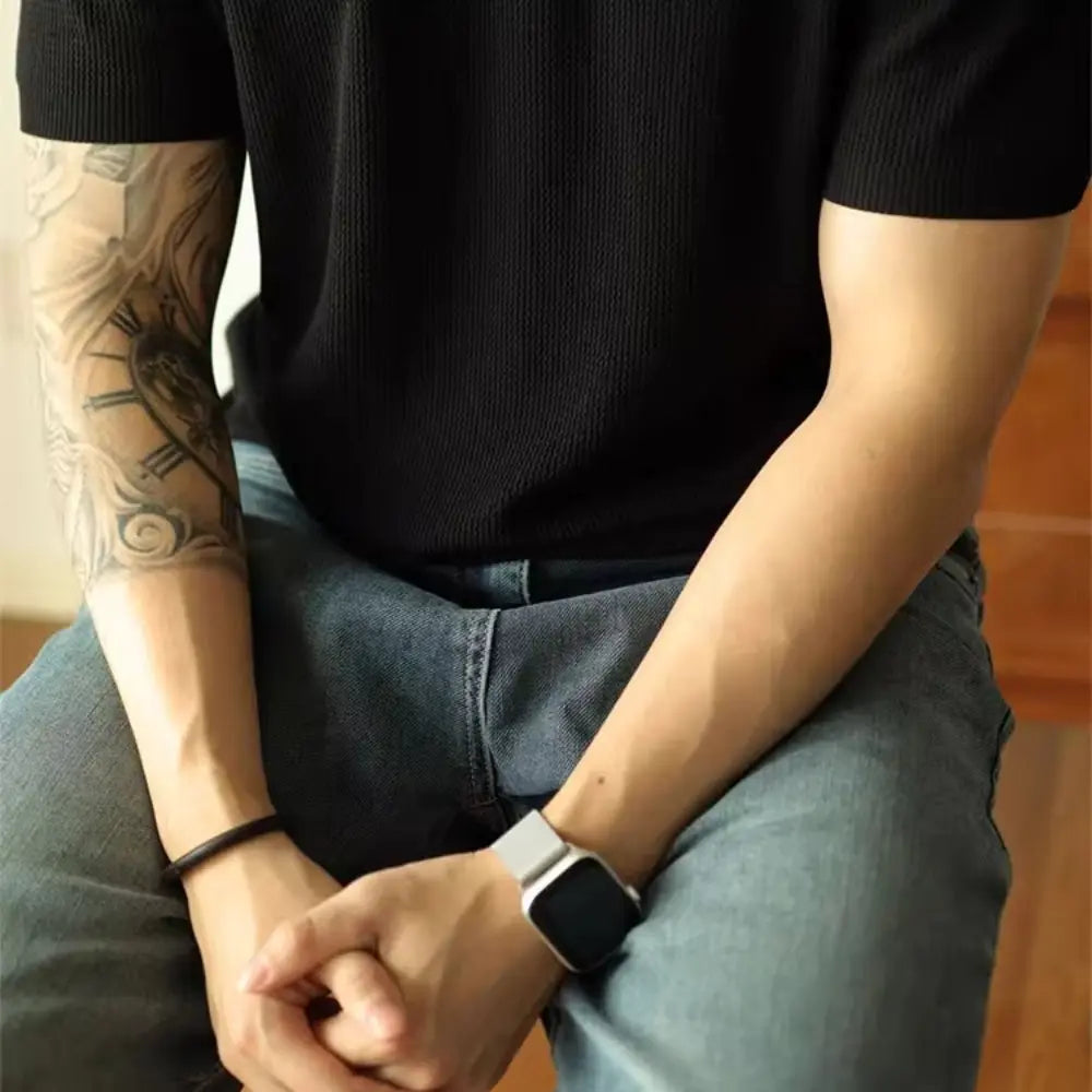 American Polo V Neck T Shirts for Men – Black