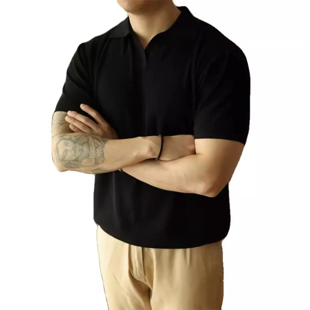 Black v neck t shirts for men