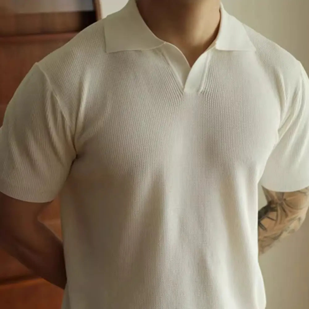 American Polo V Neck T Shirts for Men – Black & White | Old Money Menswear