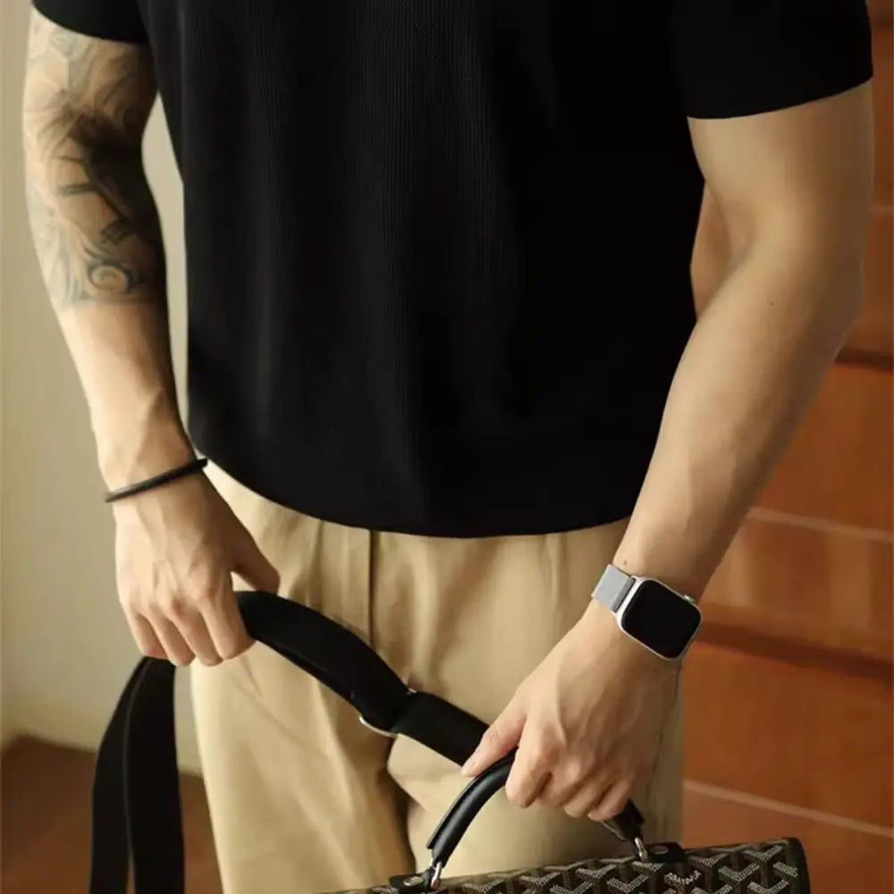 American Polo V Neck T Shirts for Men – Black