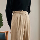 Autumn And Winter Corduroy Suit Pants Man Pair Pleated Design Loose Straight Prendersons