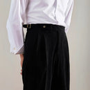 Autumn And Winter Corduroy Suit Pants Man Pair Pleated Design Loose Straight Prendersons