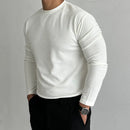 Model wearing men's undershirts