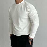 Model wearing men's undershirts