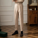 Men’s high waist wool trousers