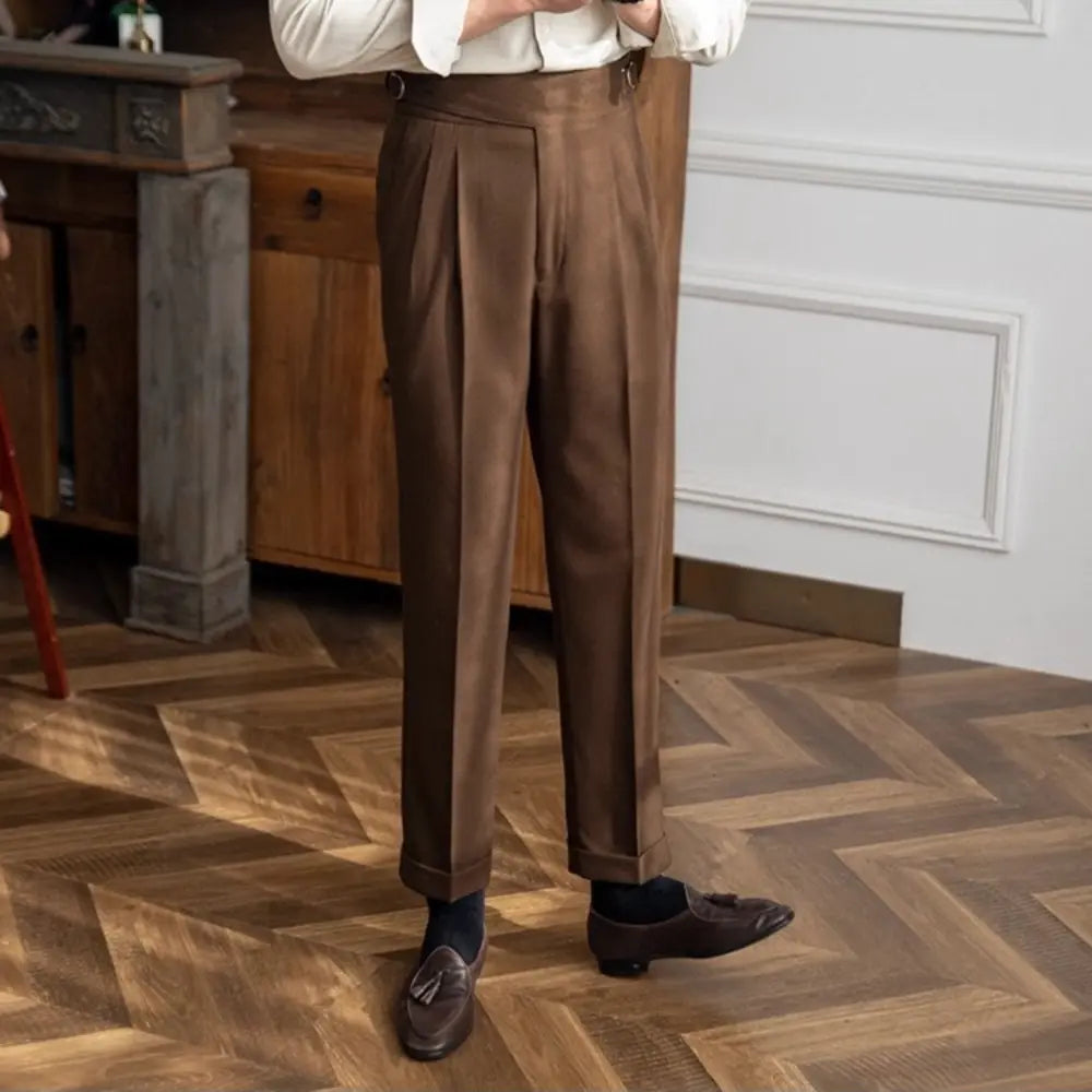 Men’s straight leg trousers - Brown