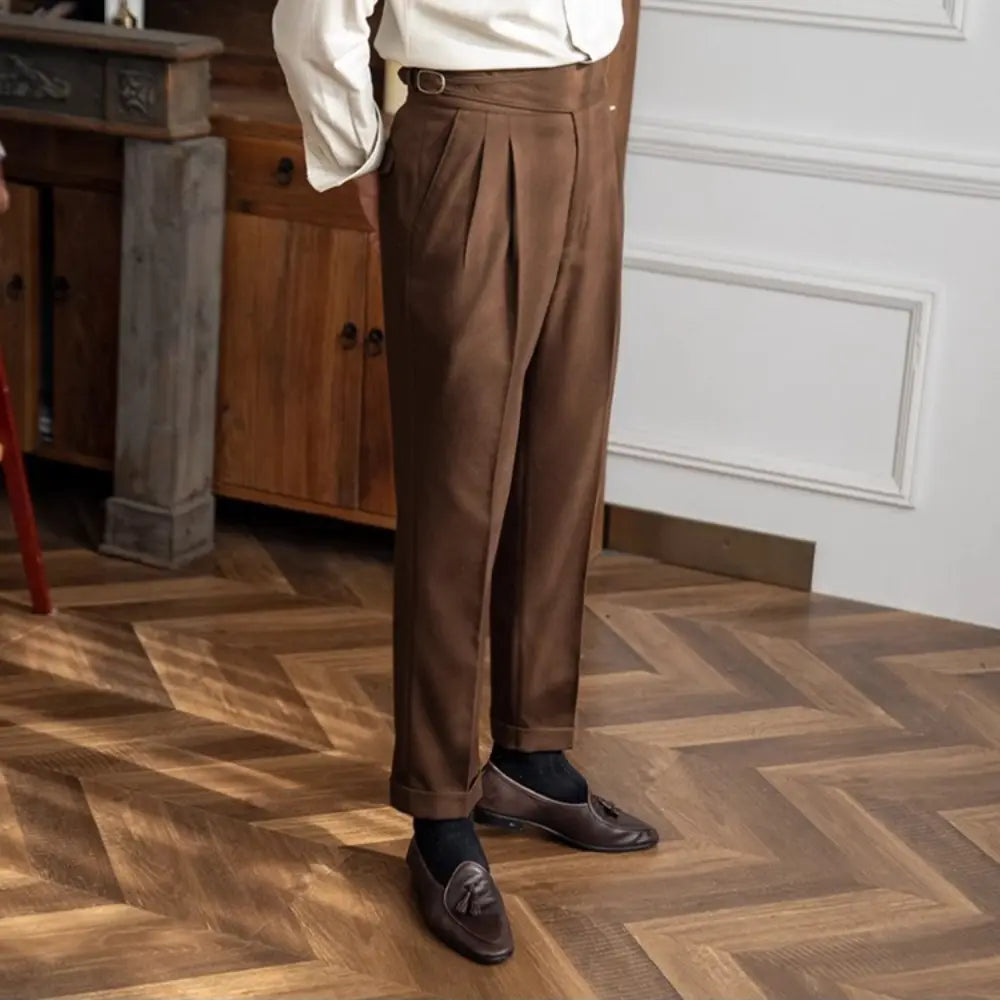 Men’s straight leg trousers - Brown