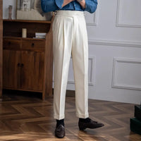 Men’s straight leg trousers - white