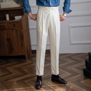 Men’s straight leg trousers - white