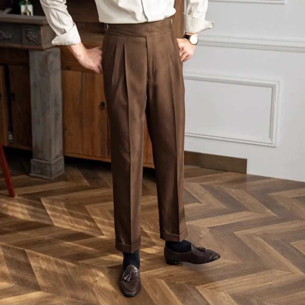 Men’s straight leg trousers - Brown