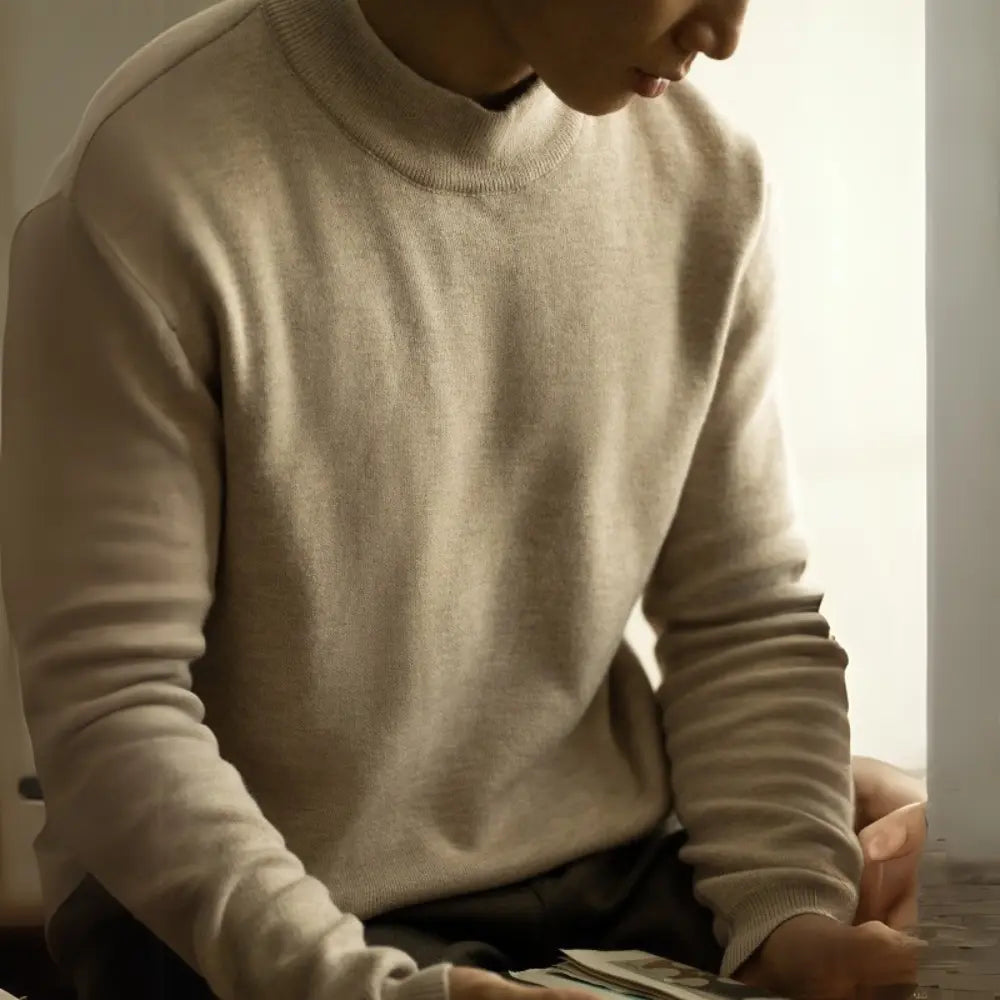 Autumn And Winter Simplicity Round Neck Bottoming Shirt Prendersons