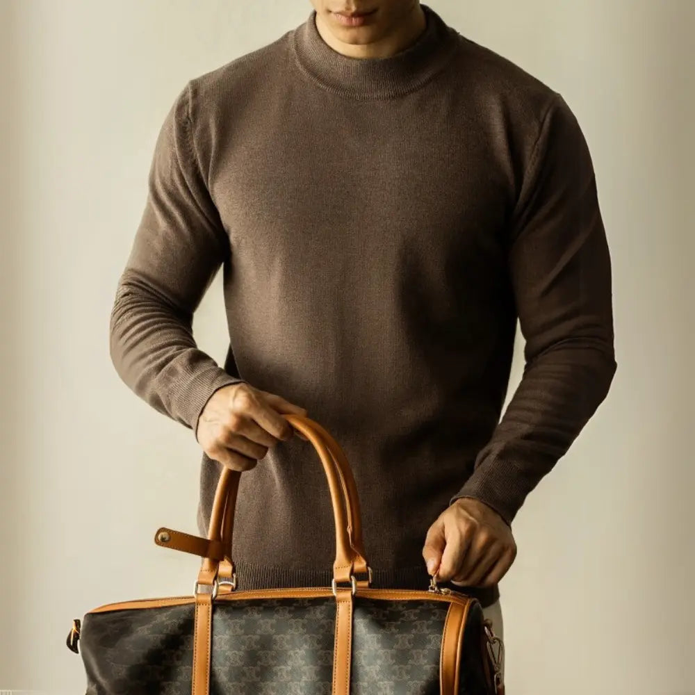 Slim Fit Round Neck Sweater – Sapphire Blue | Autumn Layers | Old Money Essentials