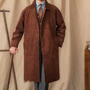 Autumn Corduroy Long-cut Coat Casual Loose Raglan Sleeve Retro Prendersons
