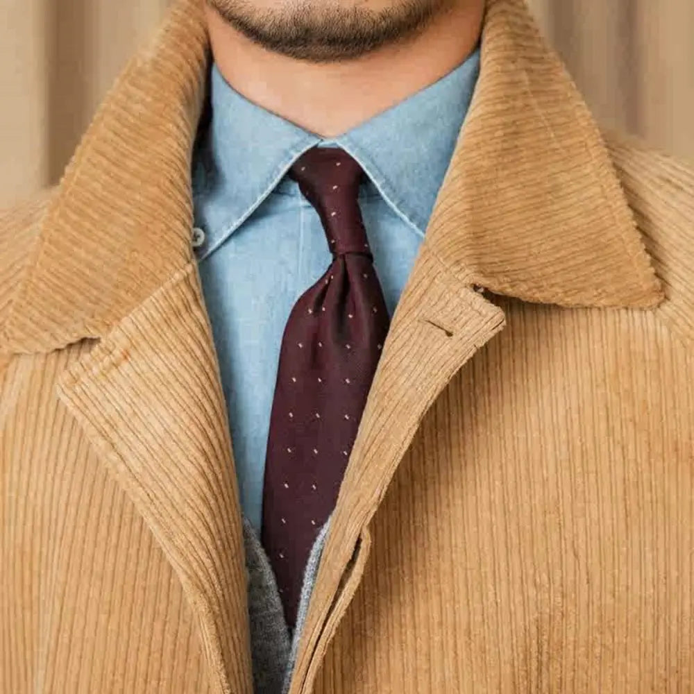 Autumn Corduroy Long-cut Coat Casual Loose Raglan Sleeve Retro Prendersons