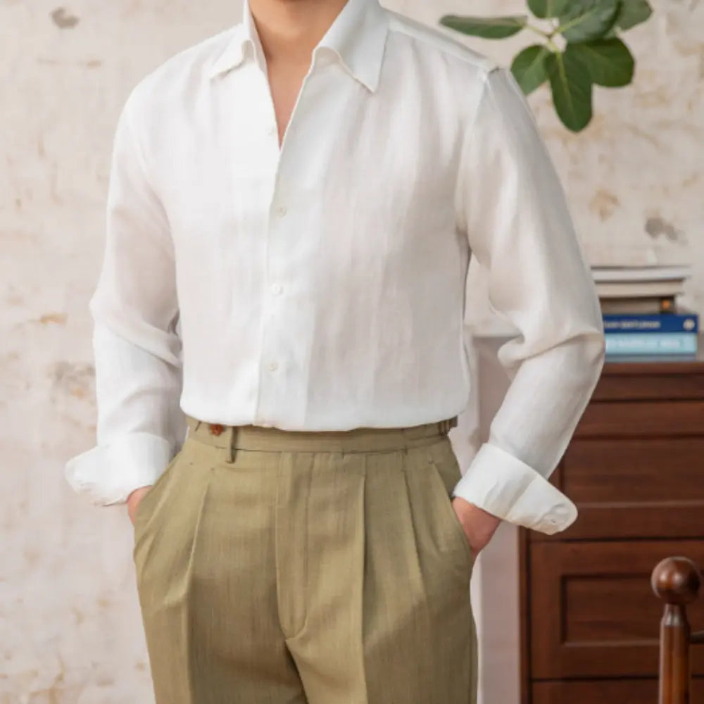 Breathable Casual Light Thin-piece Collar Shirt Prendersons