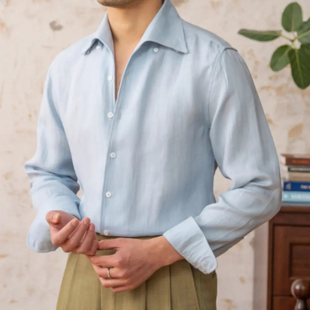Breathable Casual Light Thin-piece Collar Shirt Prendersons