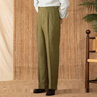 Breathable Linen High Waist Straight Loose Trousers Prendersons