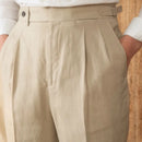Breathable Linen High Waist Straight Loose Trousers Prendersons