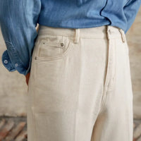 British Cotton Jeans Autumn And Winter Old Money Style Original Embryo Color Straight Bootcut Pants Prendersons
