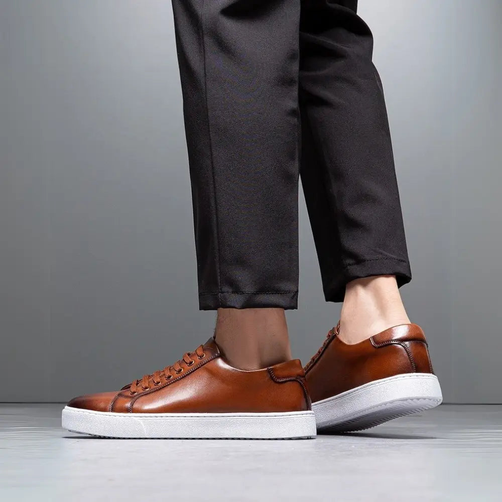 British Style Brushed Casual Shoes Soft Bottom Men Prendersons