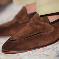 British Style Men's Shoes With Square Toe Suede Prendersons