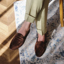 British Style Men's Shoes With Square Toe Suede Prendersons