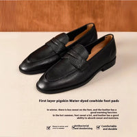 British Vintage Litchi Grain Cowhide Men's Loafer Prendersons