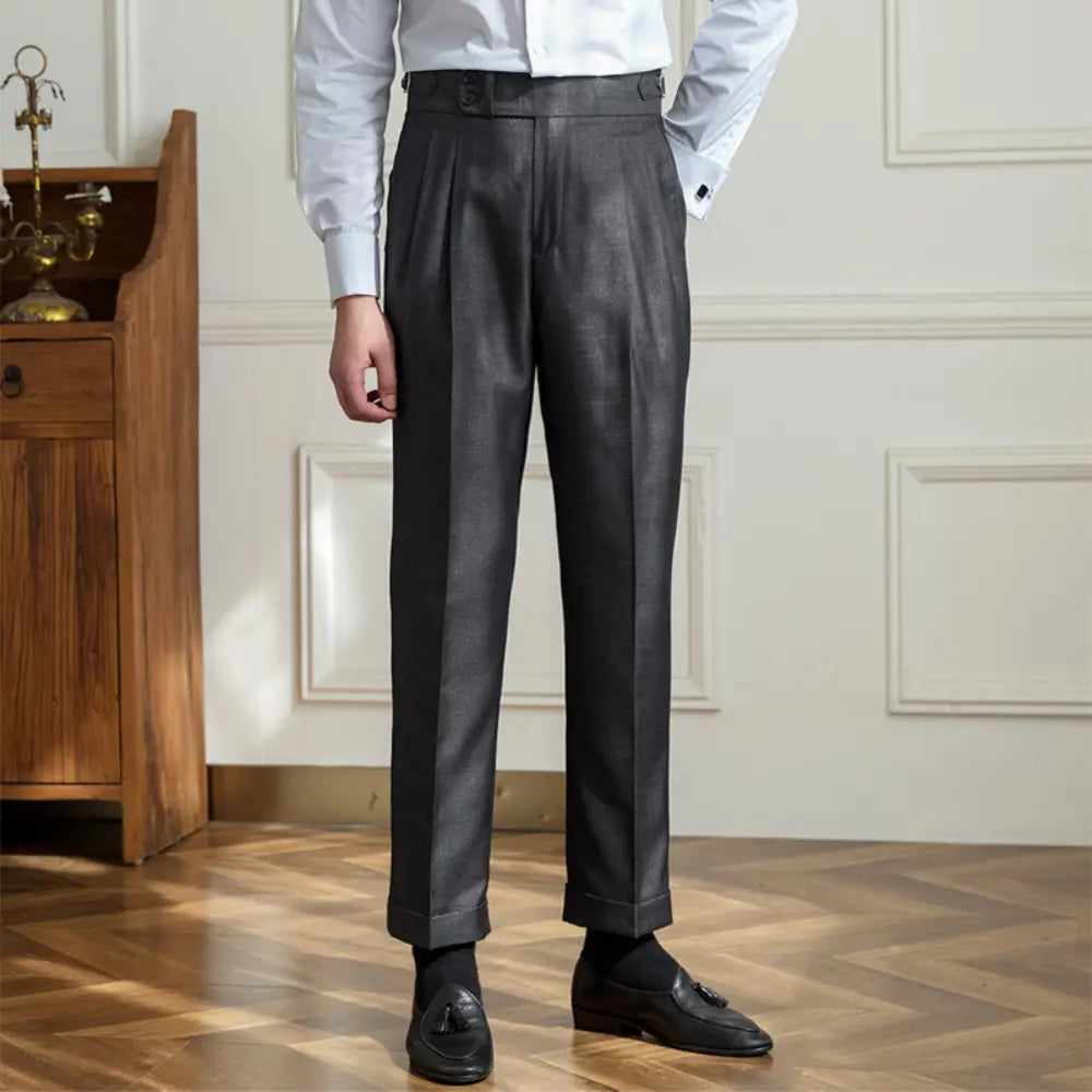 Tailored Straight Leg High Waist Pants – Business Casual | Old Money Elegance