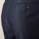Business Casual Gentry Striped Straight High-waisted Trousers Prendersons