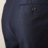 Business Casual Gentry Striped Straight High-waisted Trousers Prendersons