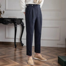 Old Money menswear style trousers – black