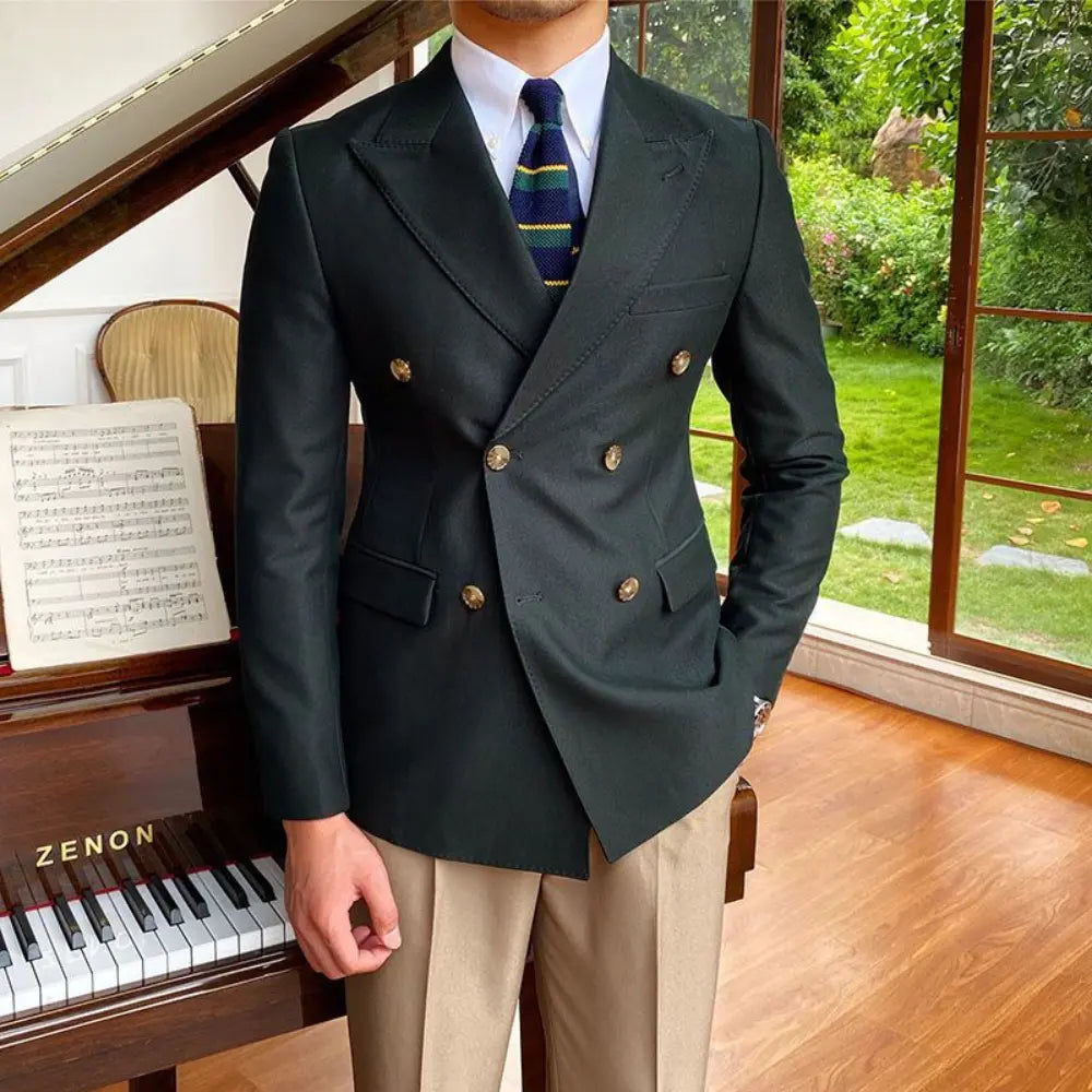 Black double breasted jacket