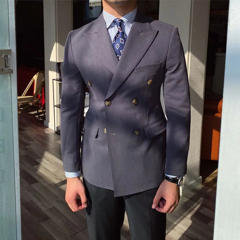 Double breasted suit jacket