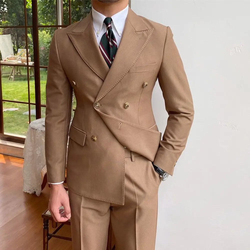 Double breasted suit jacket