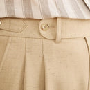 Casual Double Pleated High Waist Straight Profile Suit Pants Prendersons