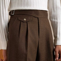 Casual Double Pleated Straight Business Not Tight Suit Pants Prendersons