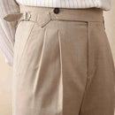 Casual High-waisted Men's Business Paris Button Straight Leg Neapolitan Sag Wear Pants Prendersons