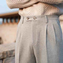 Casual High-waisted Men's Business Paris Button Straight Leg Neapolitan Sag Wear Pants Prendersons