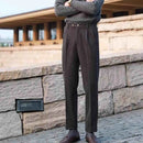 Casual High-waisted Men's Business Paris Button Straight Leg Neapolitan Sag Wear Pants Prendersons